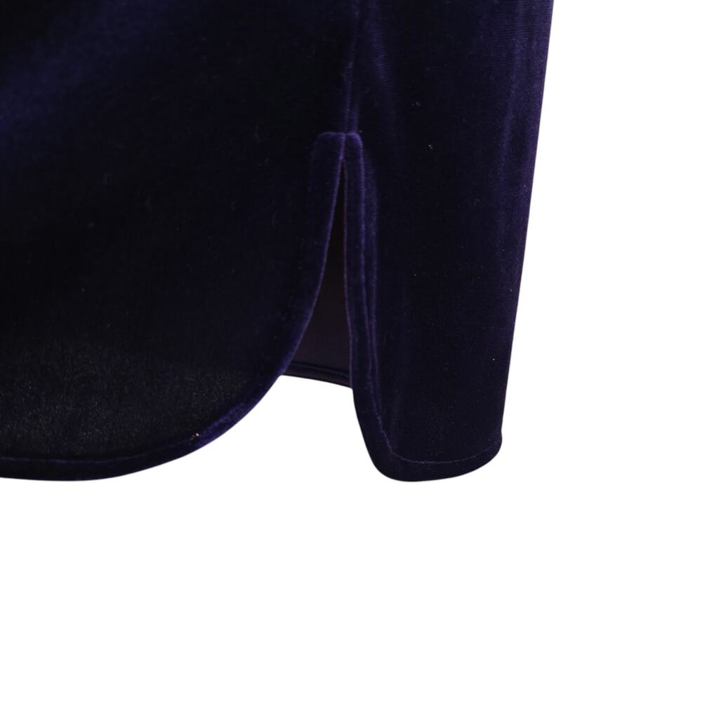 Ralph Lauren Velvet Velour Tunic Top Women's Size XL Purple Gold Buttons Classic - Picture 5 of 8